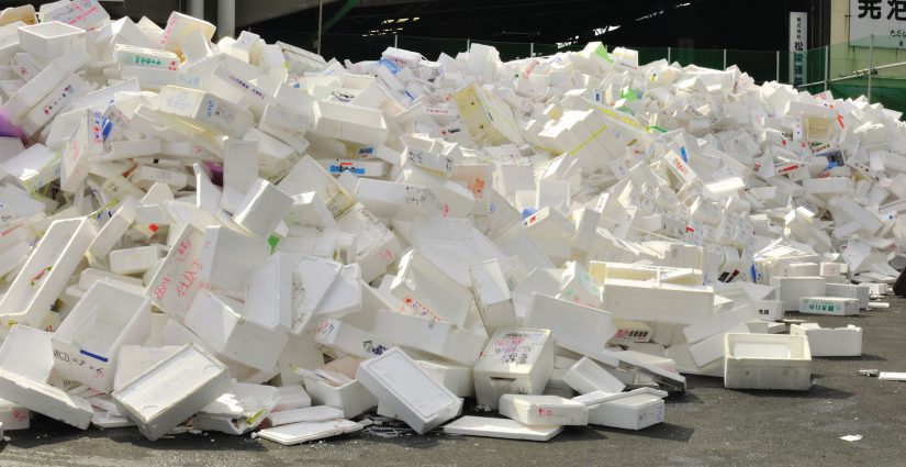 pile of styrofoam