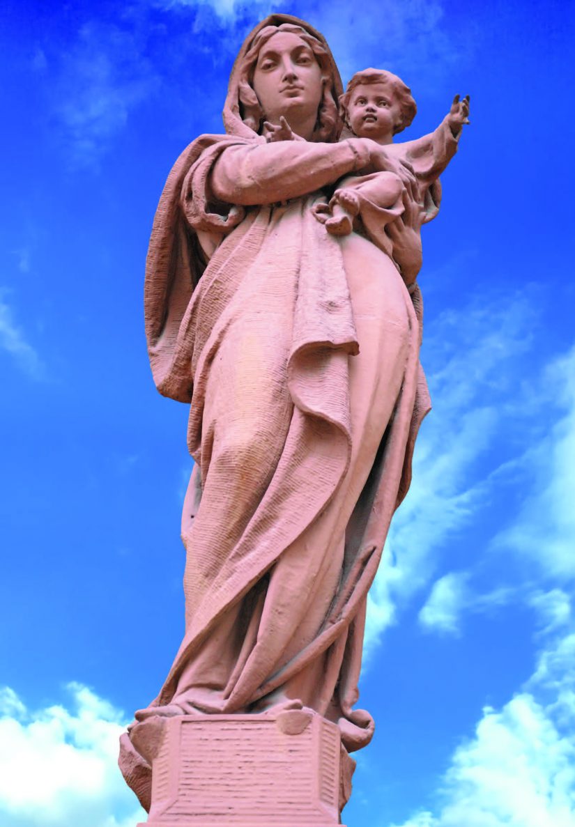 Statue of St. Mary with child