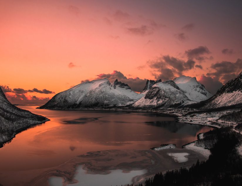 mountains and clouds